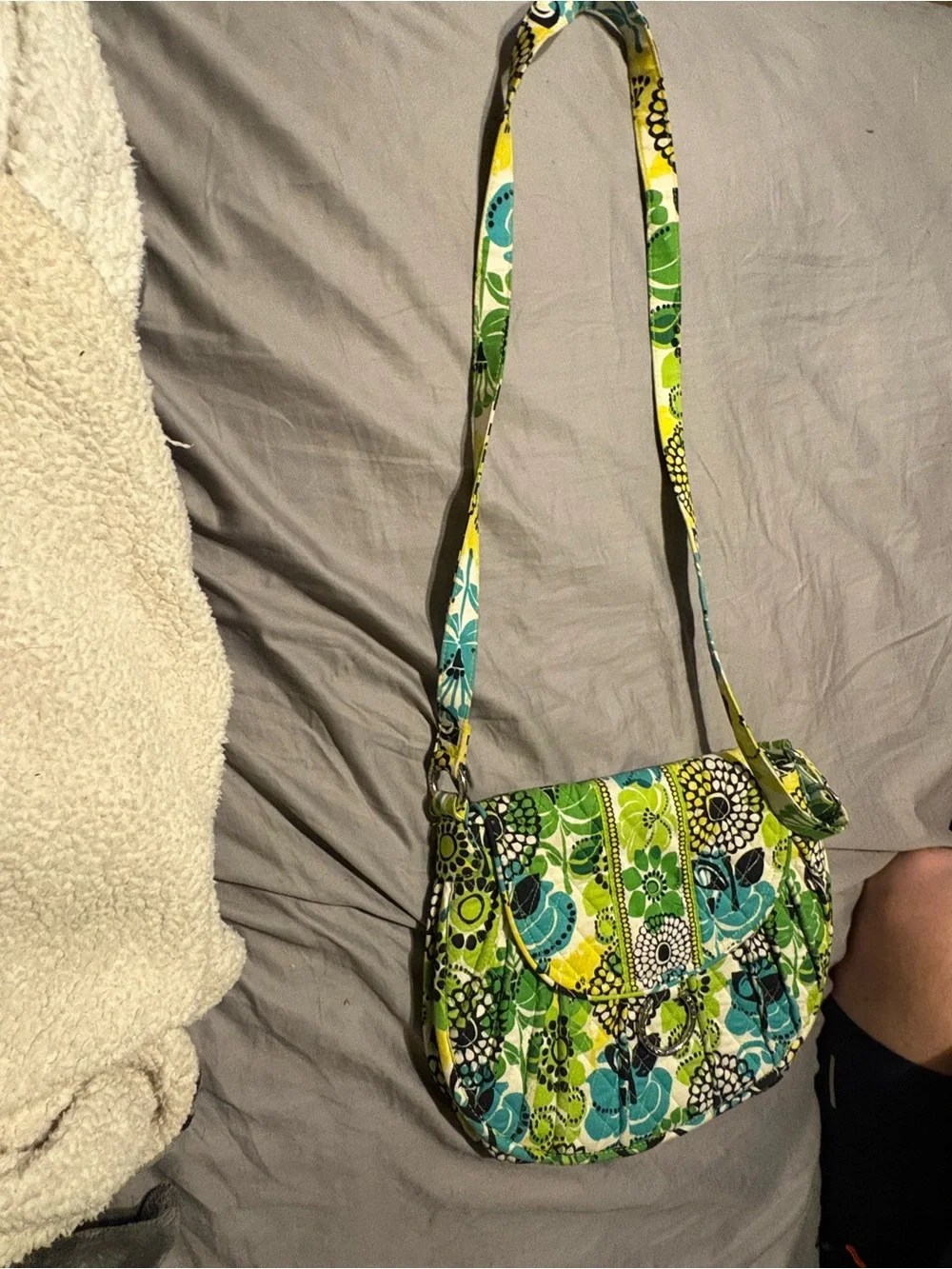 2 Vera Bradley Floral Bags in Green Multi color